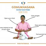All in one great”Gomukhasana” yoga poses, steps, benifit, precaution & how to do!