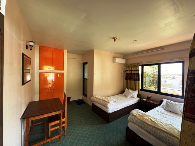 clean and private bathroom rooms at Niru Yoga Homestay with meditation hiking retreat, Nagarkot village, Bhaktapur, Kathmandu valley Nepal.